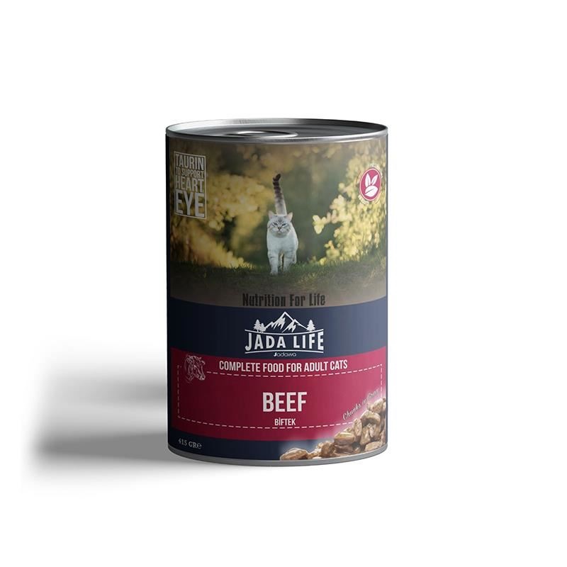 Jada Life Biftekli Kedi Konserve Maması Parça Etli 415gr