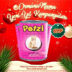 Petzi Cat Premium 400 Gr x 24 Adet Soslu Yavru Kedi Konservesi