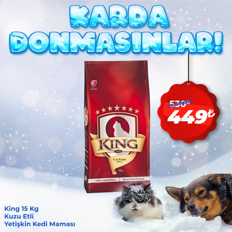 King 15 Kg Kuzu Etli Yetişkin Kedi Maması