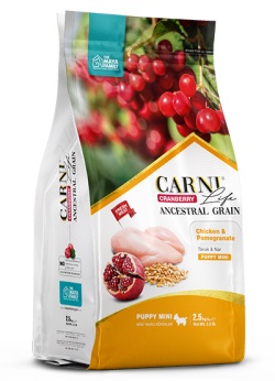 Carni Lİfe Tavuklu ve Narlı Mini Irk Yavru Köpek Maması 2.5 KG