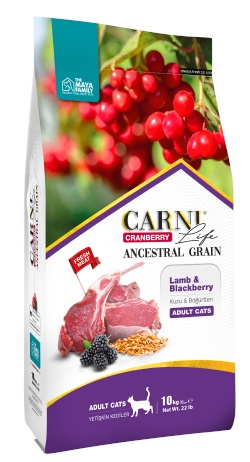 Carni Life Kızılcık Kuzu Etli ve Böğürtlenli Yetişkin Kedi Maması 10 Kg