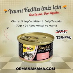 GimCat Shinycat Kitten in Jelly -Yavru Tavuklu 70gr x24 Adet (Özel Fiyat)