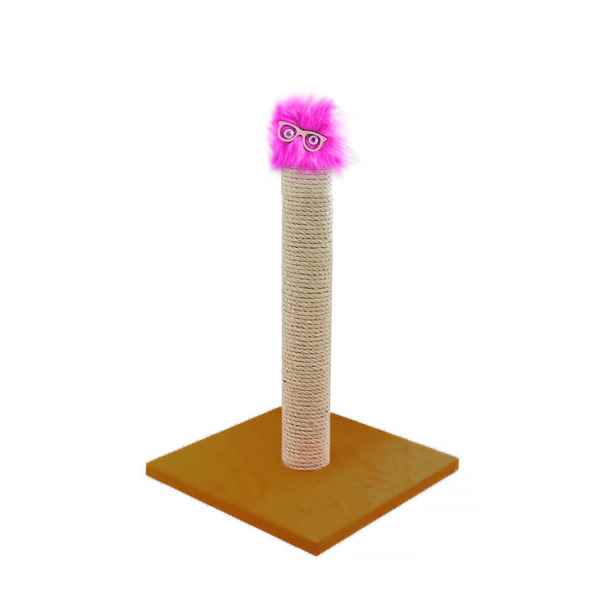 Oyuncaklı Kedi Tırmalama Tahtası Hardal 47cm