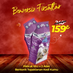 PatiCat İnce Kedi Kumu Çeşitleri 2 Adet x 10 Lt