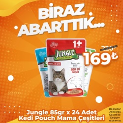 Jungle 100gr x 22 Adet Kedi Pouch Mama Çeşitleri