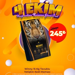 Winny Premium 15 Kg Tavuklu Yetişkin Kedi Maması 