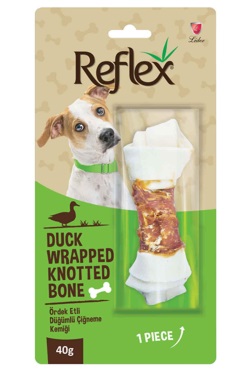 Reflex Ördek Etli Düğümlü Köpek Ödül Kemiği 40 Gr