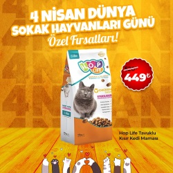 Hop Life Tavuklu Kısırlaştırılmış Kedi Maması 15 Kg