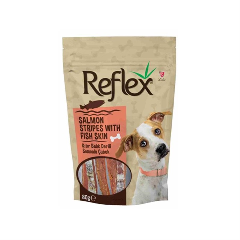 Reflex Somon Balık Deri Sargılı Köpek Ödülü 80gr