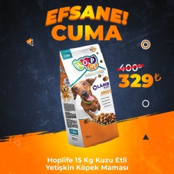 Hop Life Kuzu Etli Yetişkin Köpek Maması 15 Kg