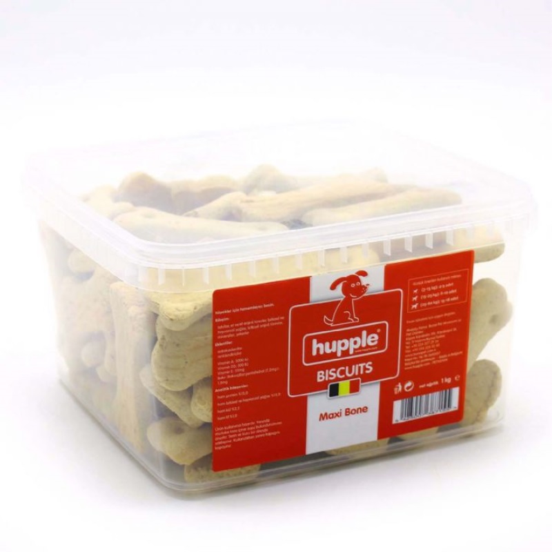 HUPPLE BISCUIT BOX - MAXI BONE 1KG