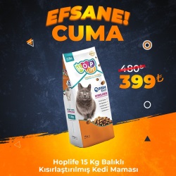 Hop Life Balıklı Kısırlaştırılmış Kedi Maması 15 Kg