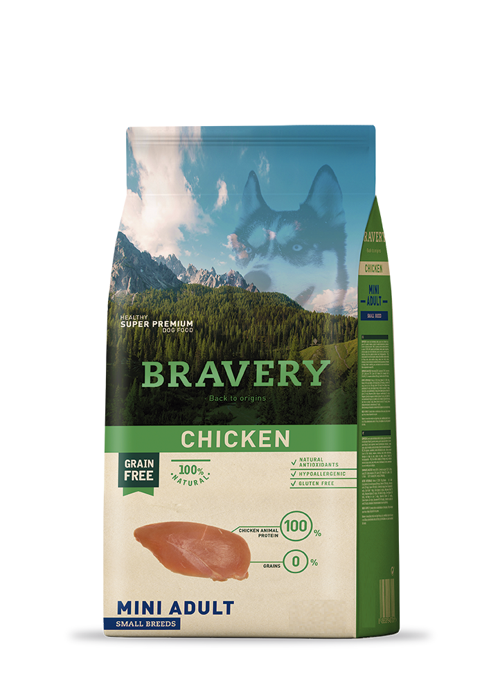 Bravery Adult Small Breed Chicken Tahılsız Tavuklu Küçük Irk Yetişkin Köpek Maması 2 Kg