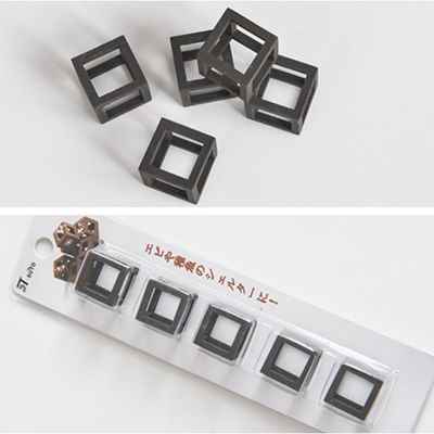 Karides Seramik Küp İnce 5'li 2x2 cm Siyah