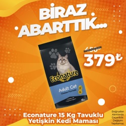 Econature Tavuklu Yetişkin Kedi Maması 15 Kg