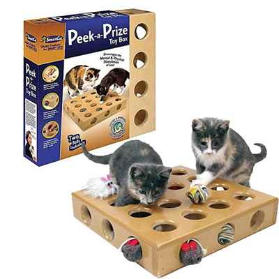 SmartCat Ahşap Kedi Aktivite Oyuncak 35,2x35,2x7cm