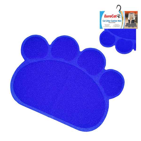 CatMat Pati Desenli Kedi Paspası Lacivert