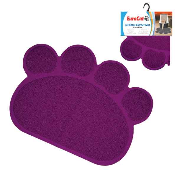 CatMat Pati Desenli Kedi Paspası Mor