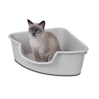 Pioneer Açık Köşe Kedi Tuvaleti Gri 60x47,5x20 cm