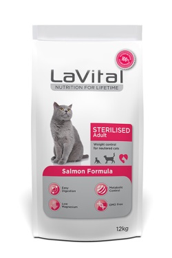 LaVital Sterilised Somonlu Kısırlaştırılmış Kedi Maması 12Kg