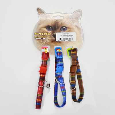 EuroCat Kedi Boy. Tas. Ekose Des.10mm28cm (3 Lü)