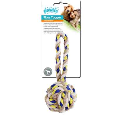 Pawise Floss Tugger Tutma Saplı İp Toplu Köpek Oyuncağı 23 cm