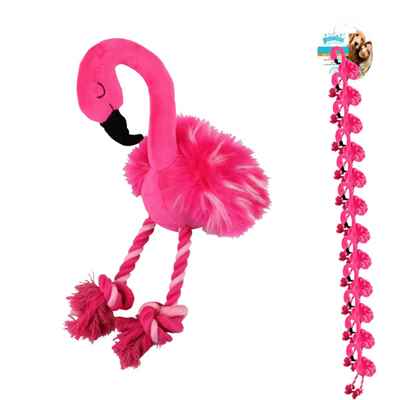 Pawise Peluş Flamingo Köpek Oyuncağı S Boy 12 Adet