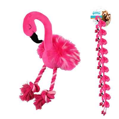 Pawise Peluş Flamingo Köpek Oyuncağı L Boy