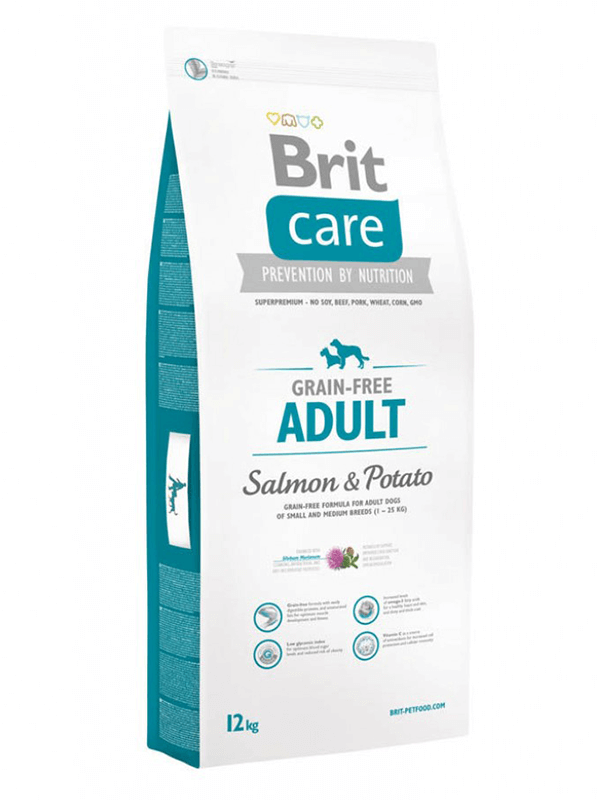 Brit Care Tahılsız Somonlu Küçük Ve Orta Irk Yetişkin Köpek Maması 12 Kg