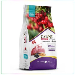 Carni Life Kızılcık Kuzu Etli ve Böğürtlenli Tüm Irklar Yavru Köpek Maması 2.5 Kg