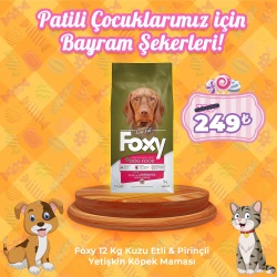 Foxy 12 Kg Kuzu Etli Pirinçli Yetişkin Köpek Maması