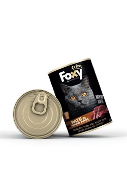 Foxy Ezme Yetişkin Kedi Sığır Etli Konserve 400 Gr x 24 Adet