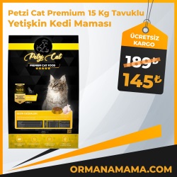 Petzi Cat Premium 15 Kg Tavuklu Yetişkin Kedi Maması