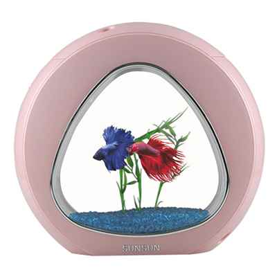 Sunsun Akvaryum 6 Lt. Pembe ø34,5x31,6x16,5