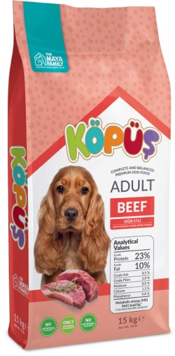 Köpüş Yetişkin Köpek Maması Biftekli 15 kg