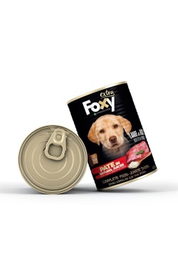 Foxy Ezme Yavru Köpek Kuzu Etli Pirinçli Konserve 400 Gr x 24 Adet