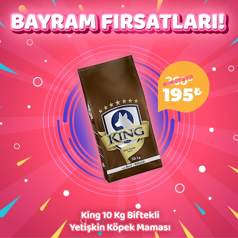 King 10 Kg Biftekli Yetişkin Köpek Maması