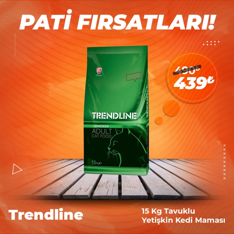 Trendline 15 Kg Tavuklu Yetişkin Kedi Maması