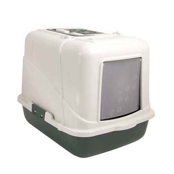 Strong Filtreli Kapalı Kedi Tuvalet Kabı Yeşil 50x40x41cm