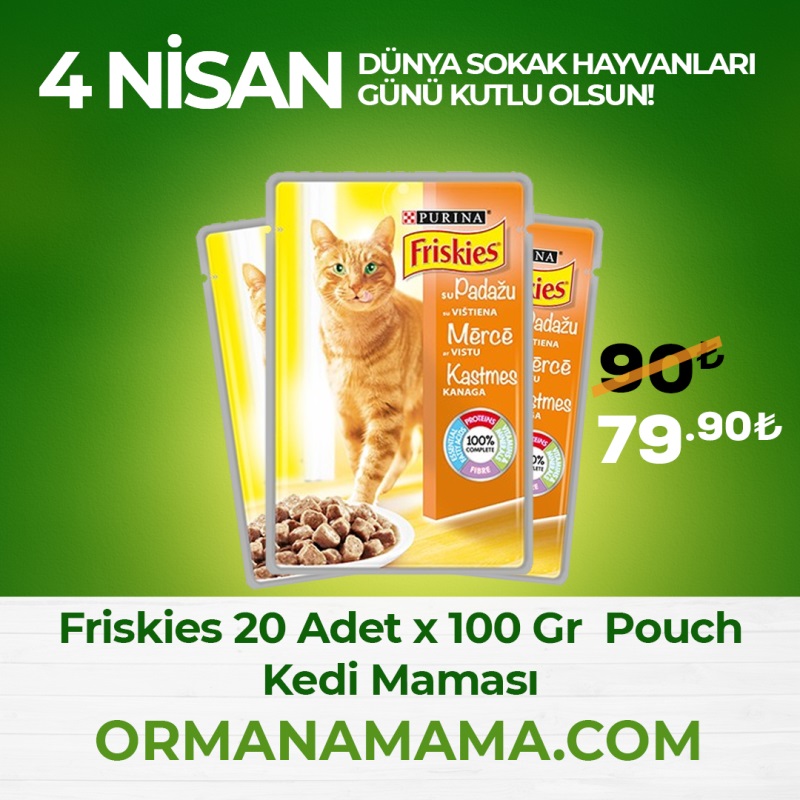 Friskies Pouch 100 Gr x 20 Adet Kedi Yaş Mama