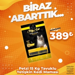 Petzi Cat Premium Tavuklu 15 Kg Yetişkin Kedi Maması