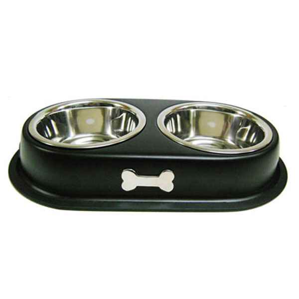 DDBXP(M) 1qt Kemik Desenli İkili Mama Kabı ø16,5Cm