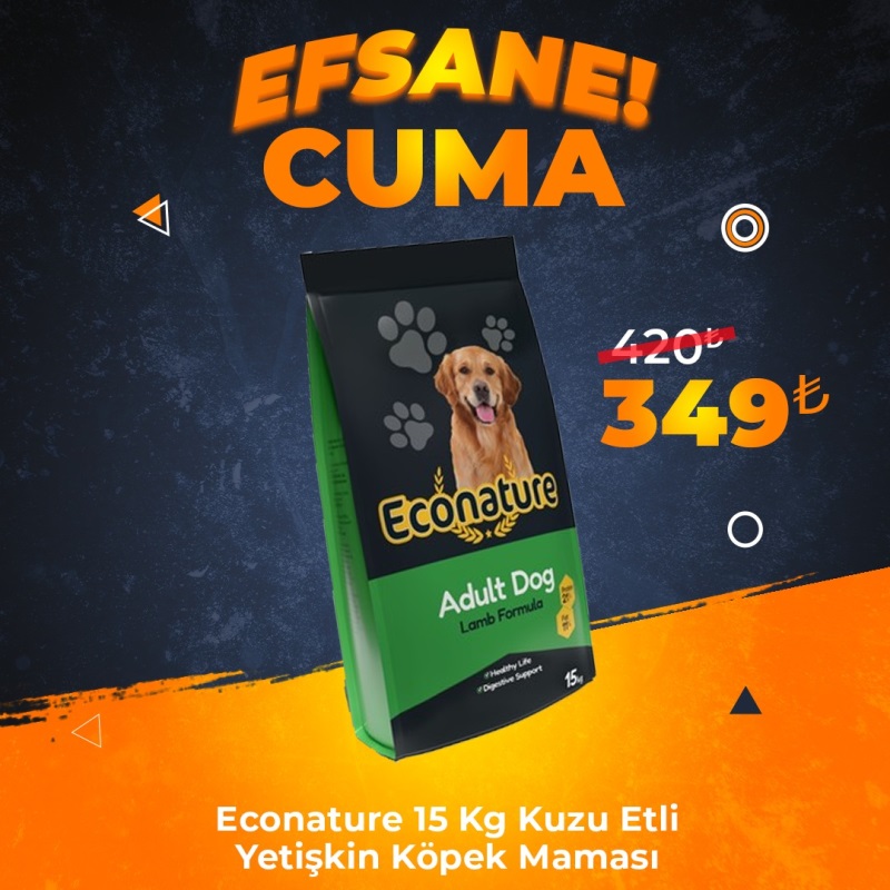 Econature Kuzu Etli 15 Kg Yetişkin Köpek Maması
