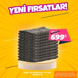 Kışlık Yün Battaniye 10 Adet