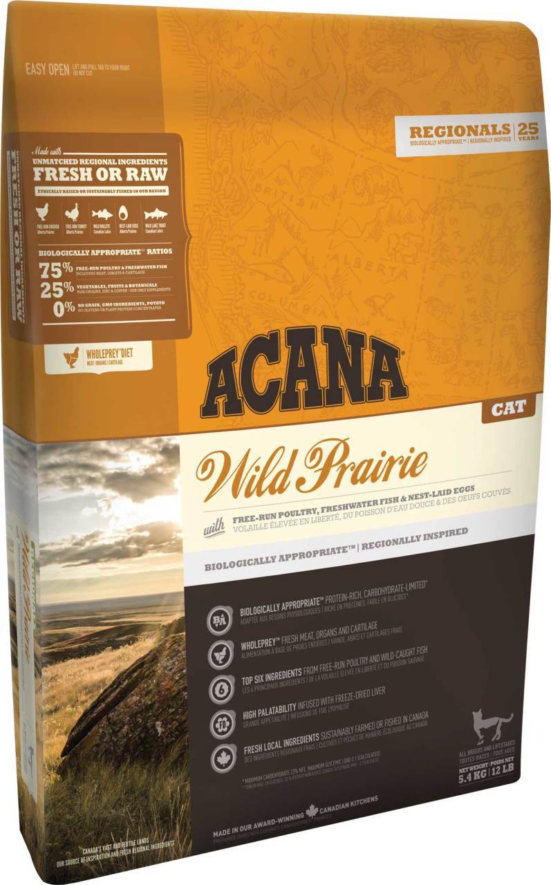 Acana Wild Prairie Tavuklu Ve Göl Balıklı Tahılsız Kedi Maması 1,8 Kg