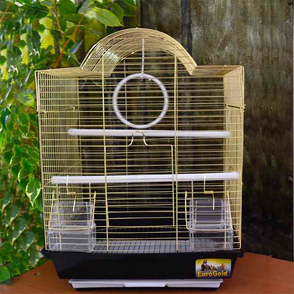 Pirinç Telli Çatılı Kuş Kafesi (34,5x28x45,5 cm)