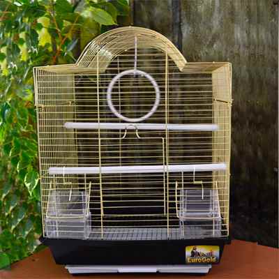 Pirinç Telli Çatılı Kuş Kafesi (34,5x28x45,5 cm)