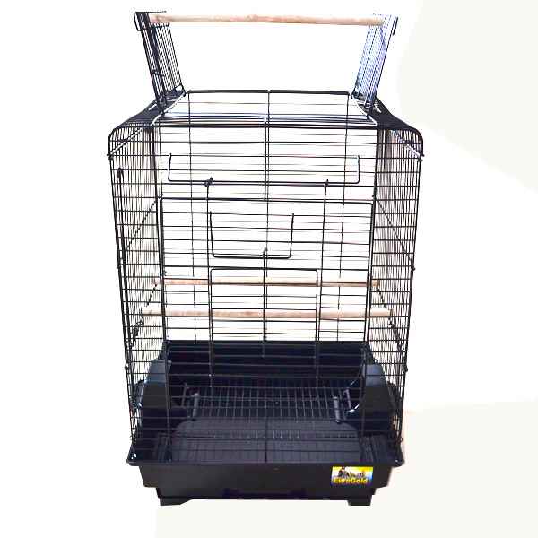 Papağan Kafesi Açılır Çatılı Siyah 40,5x40,5x59,5 cm