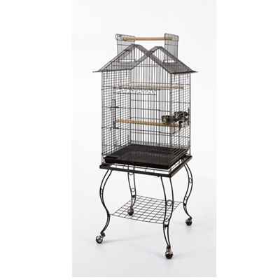 Sehpalı Papağan Kafesi Pirinç