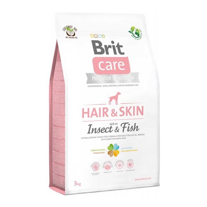 Brit Care Hair Skin Böcekli ve Balıklı Hipoalerjenik Köpek Maması 3 Kg